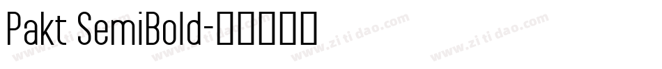 Pakt SemiBold字体转换